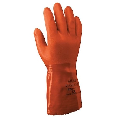 Showa Chemical Resistant Gloves, Red, M, 12 PK 620-08